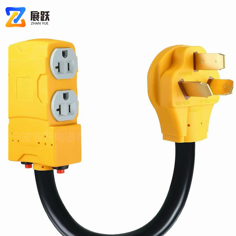 10-50P至 5-20R/15R带 20 安培断路器,220/250V 电炉/烤箱公插头