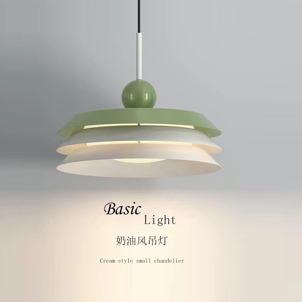 法式奶油餐厅吊灯设计师创意圆餐桌灯民宿吧台简约复古中山灯具