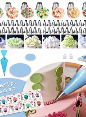 亚马孙热销39件套蛋OJC糕工烘8焙用品带蛋糕转盘的蛋糕具糕蛋喷嘴