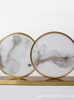 新中样房间柜摆件现代式电视家居摆设办公室桌板客厅玄关软装ALD