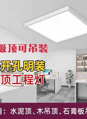 明装板le灯d灯平板600x600格栅53251吸顶办公室简约方形60*60工程