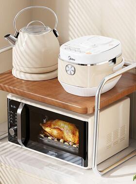 厨房置物t7BPM3ej架箱微波炉架子台面储物面架双层桌纳架烤用品收