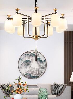 复式楼大吊灯中式风别墅楼梯99017风中空格客厅中国酒店新大堂工