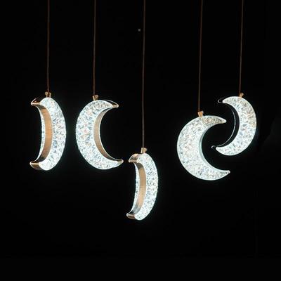 婚庆具亚克力LED灯水晶多头吊BTT婚礼星星灯串吊道顶装饰发光灯串