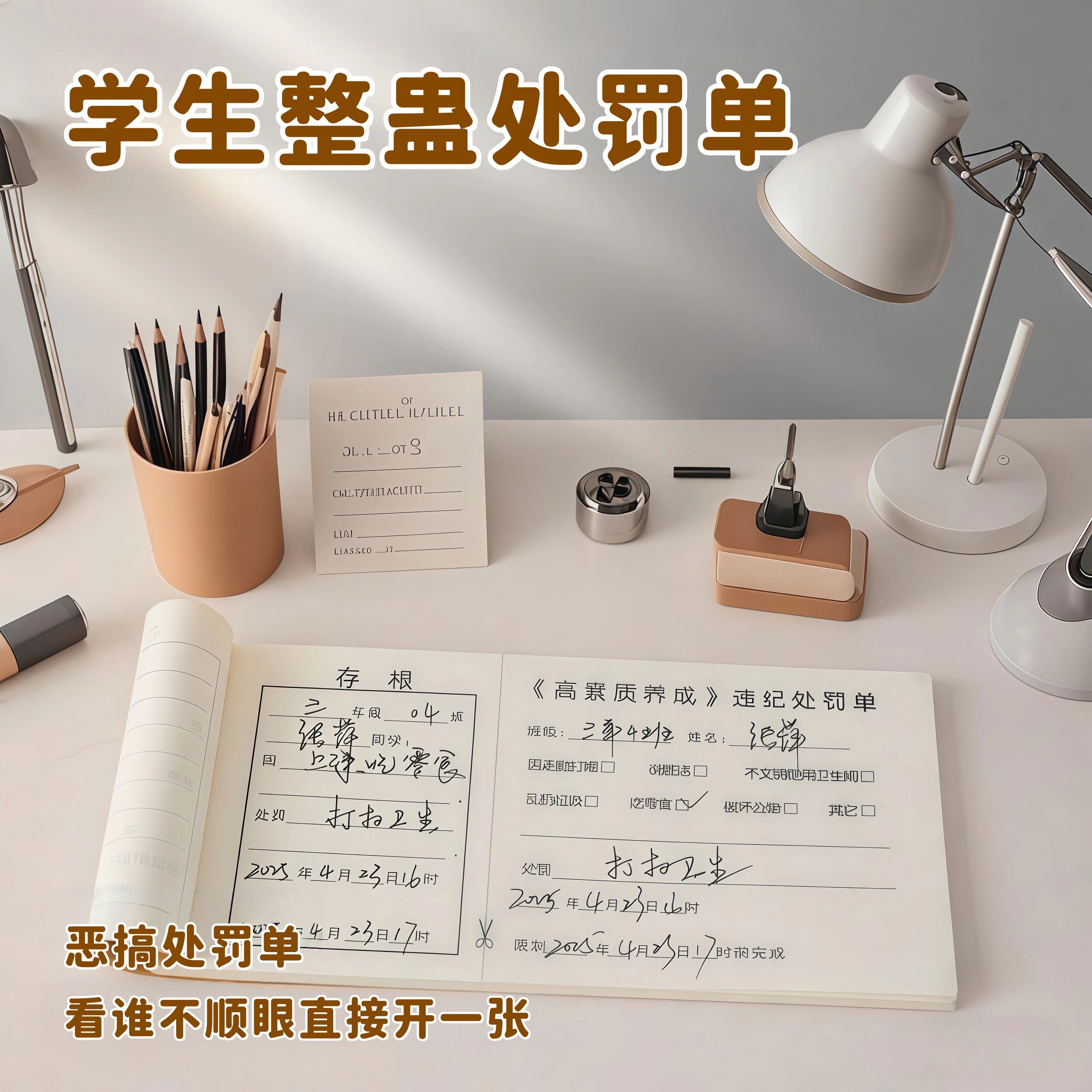 学生上课违学校自律便签本