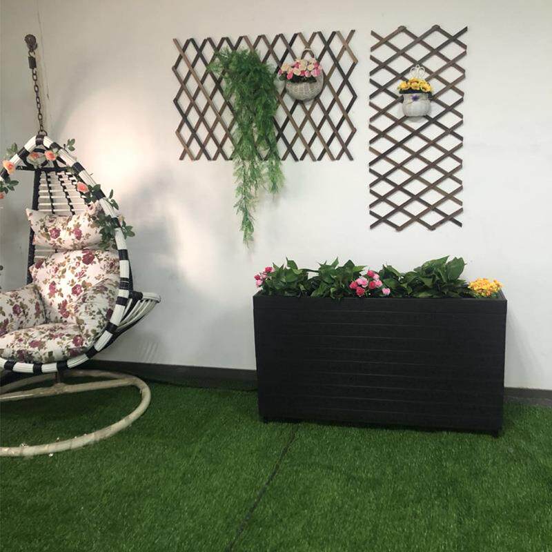 户外铝合金箱路组仿木花槽道市政景合观花坛庭院花534装饰种植箱