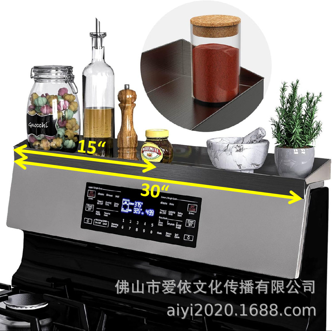 新款！亚马逊热卖爆款不锈钢炉灶缝隙盖灶台缝隙条厨房炉灶柜间隙