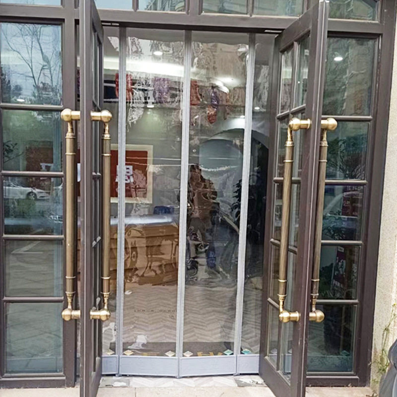 隔热保温透明软门帘磁性自吸pvc皮帘子自动吸合挡风门帘透光窗帘