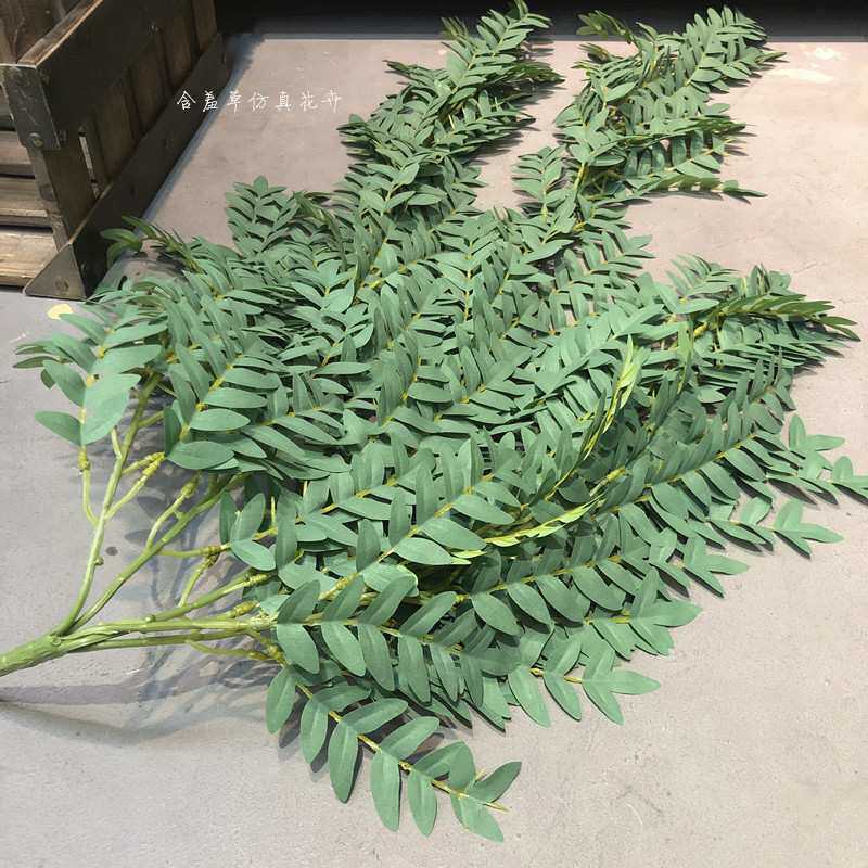 仿真挂壁绿植槐树藤条室内装饰植物大紫萁叶酒店软装工程搭配叶子