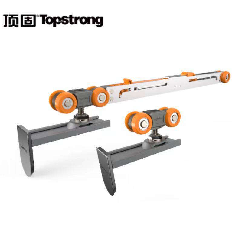 顶固吊轮移门推拉门静音液压双边缓冲吊轮厨房门轨道承重100KG