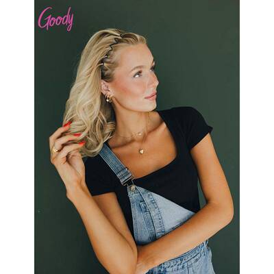 Good歌y女妮发箍碎发神器波浪压金属隐XVC形头箍发刘海运动造型男