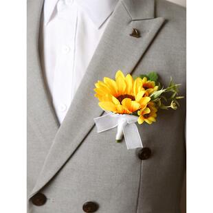 大朵向日葵手腕森仿真花朵手环H566手腕舞系花活动商务嘉蹈宾胸花