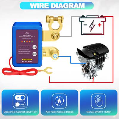 汽升车电瓶断电开关新池级断电开关门ZNKG09开关电断电开关防漏尾