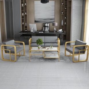 欧现代简北约铁厅艺沙发茶几组合客商务客接待YPH900会三人位办公