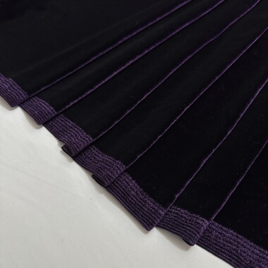 深紫色弹力金丝绒柔软垂顺高密韩国绒不倒绒布料服装手工面料