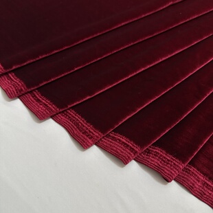 枣红色弹力金丝绒韩国绒不倒绒布料旗袍上衣裙裤套装手工制衣面料