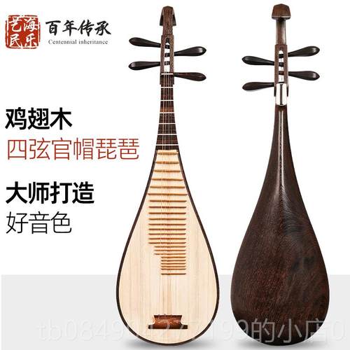 高档鸡翅木琶乐器考琵级初学者初学门入专演奏琵琶琴五业弦琵笆花