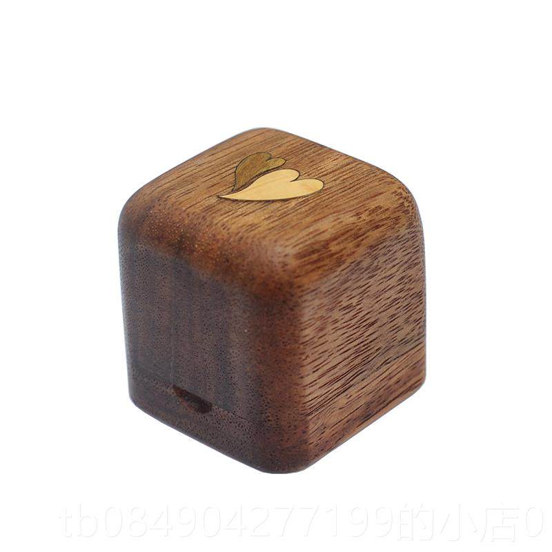 高档戒指盒首饰盒实收制纳盒求婚定结婚精致对戒胡木桃创意木人气