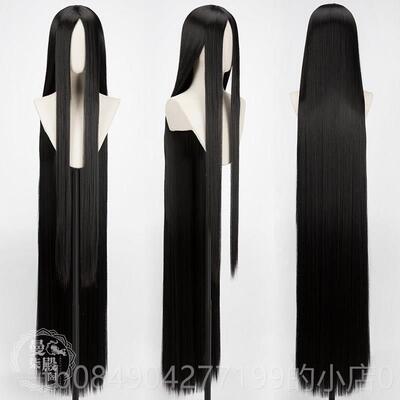 高档曼柒用殿阁万长直发150cm黑色白色高银白色古长直发温丝cos装