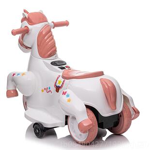 高档儿童里电动车摇摇摇车千马造型马车带音乐灯光童可坐人玩具车