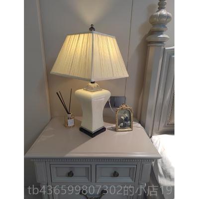 正品出口美国utte陶瓷r台美式乡村头裂纹陶瓷台灯客厅台灯灯床灯