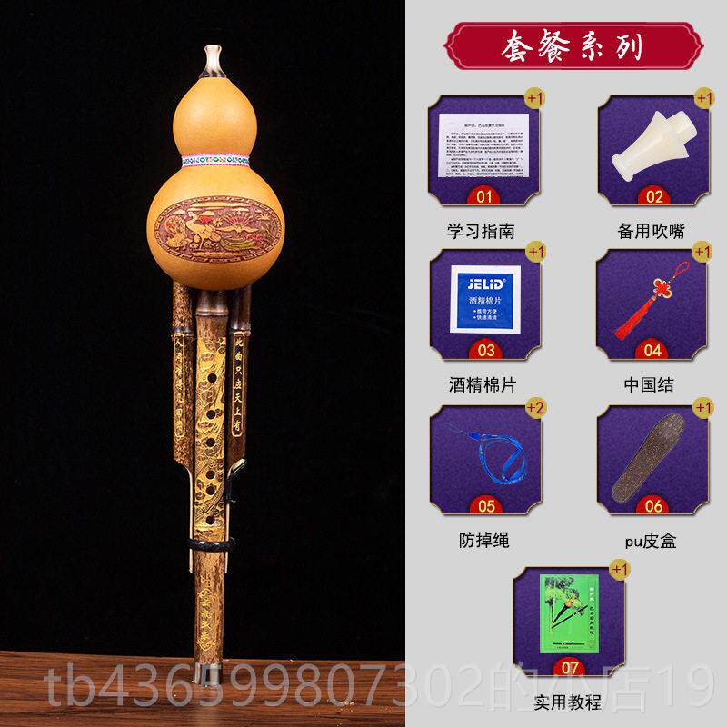 正品云天然紫入竹葫芦丝器降南b调成人c调小学生零基础乐自学门音