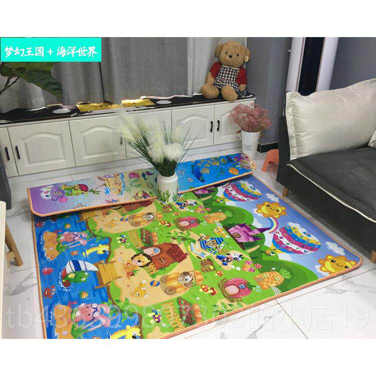 正品3个爬月婴儿童宝宝爬行垫2CM双面厚爬垫沫地加垫整体垫家泡用