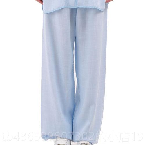 正品太极裤男式灯棉麻练习服女式春夏术武晨练表演太中极老年运动图片