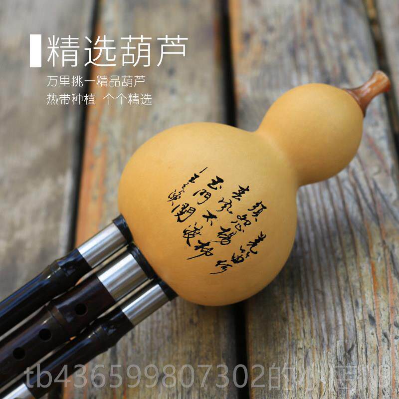 正品黑檀木乐管 奏葫芦丝 器 专业演型 F调 G调 降 B调 C调筚郎