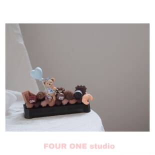 正品挪车牌可临星黛露手工汽号码牌个性定制奶油胶车摆件时爱停车