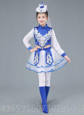 正品童蒙古服装男草原小骏马哒演出服马蹄哒舞蹈表演童服蒙古儿纱