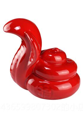 正品红色蛇小摆件客厅装饰办公公桌陶瓷意办家居摆饰设品创书架装