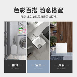 卫蓝经典拖把池陶瓷洗拖把池拖布池 落地式 家用阳台地拖盆墩布池