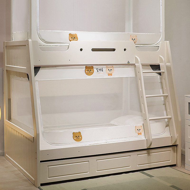 子母床蚊帐1.2m上下铺1.5梯形家用遮光高低床1.3米儿童双层床学生