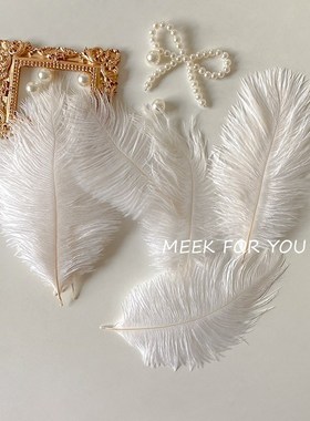 高级感婚礼羽毛路引装饰摆设小众超仙饰品美甲演出拍照diy道具