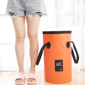 户外泡脚桶便携式 可折叠深洗脚水脸盆旅行过小腿袋伸缩宿舍足浴大