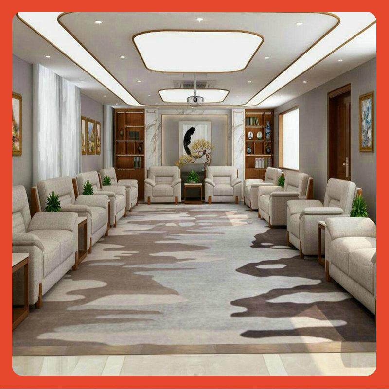 &infin;定 制会议室满铺加厚手工羊毛腈纶大地毯现代新中式贵宾接待室
