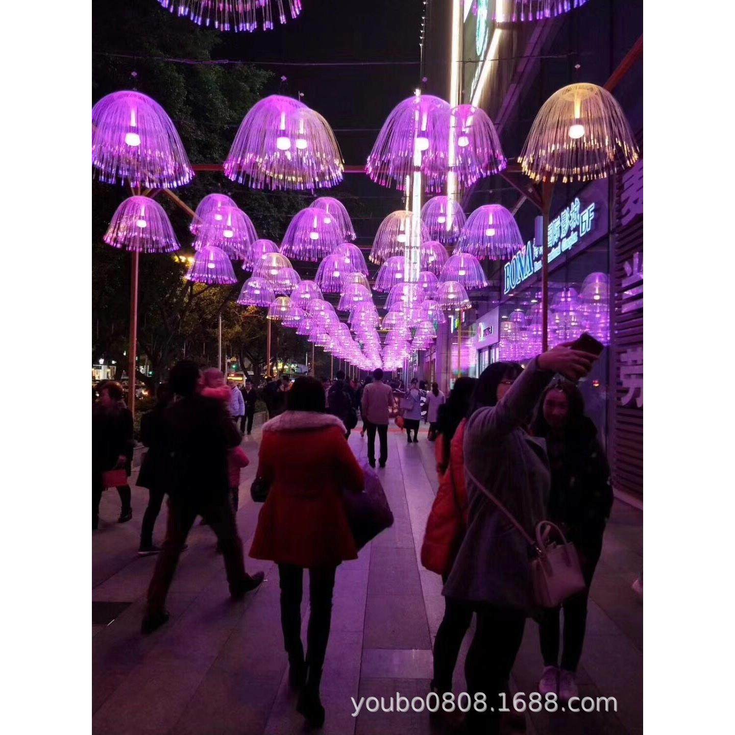 LED光纤水母灯 广场婚庆萤火虫星星灯农家乐吊灯