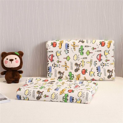 全棉儿童乳胶枕套4427记忆枕头套夏季纯棉卡通泰国宝宝5030婴