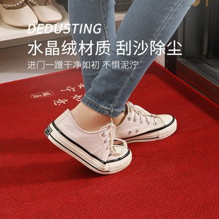 入户门地垫进门大门口除尘门垫红色玄关脚垫室内防滑出入平安地毯