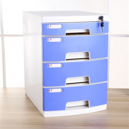 a4桌面带锁塑料抽屉式资料办公家具收纳盒储物箱档案文件柜加厚包