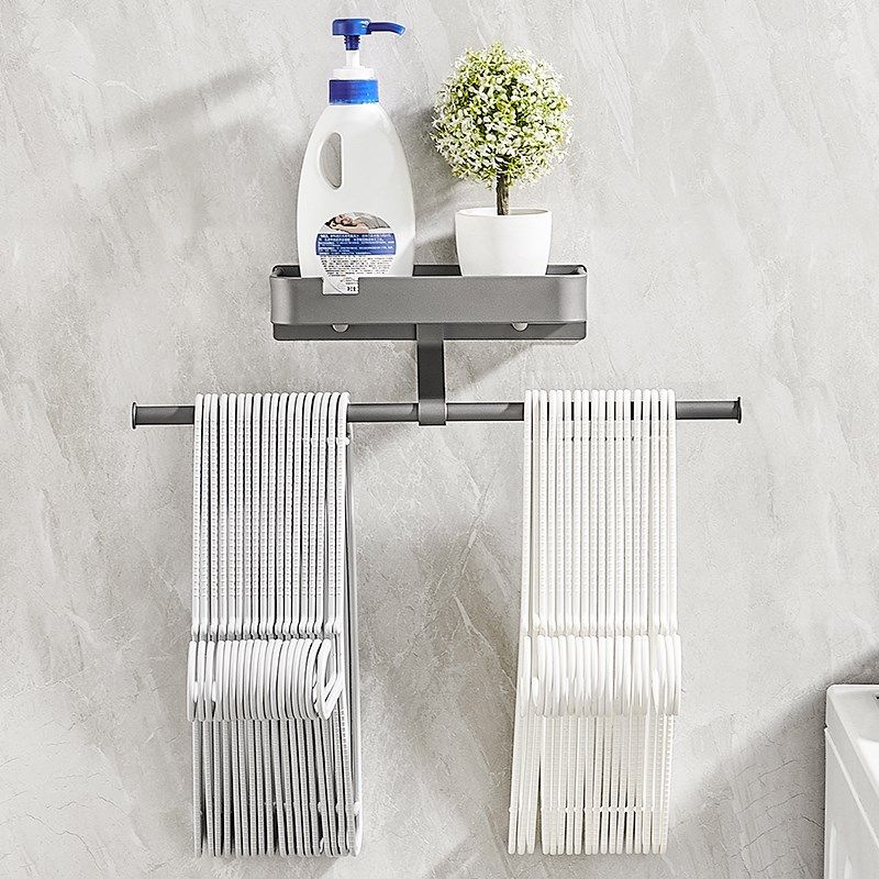 晾衣架收纳神器免打孔壁挂家用阳台衣架置物架放夹子多功能挂钩杆,收纳整理,塑料衣架,淘宝优惠券,粉丝福利购,淘宝优惠卷