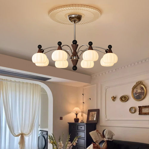 法式中古风客厅吊灯主灯南瓜