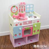 正品 宝男女宝孩煮饭做饭厨生日家礼 儿童木制过家仿真厨房玩具套装