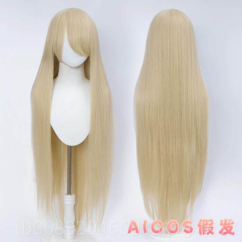 正品AICOS 100C假M长直发万o用女古装动漫长毛娘发造型cs假发毛长