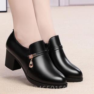 真皮模特t台大尺寸妇女鞋 高跟品鞋 采购产中年妇女皮鞋 正品