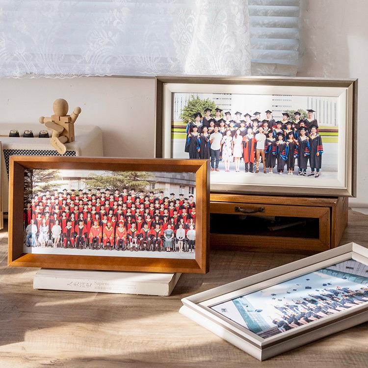 毕业照相框摆台集体照大合影空框挂墙纪念合照画框照片墙裱框