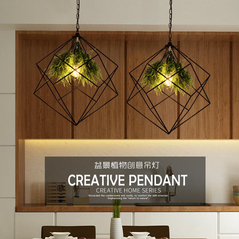 绿植吊灯音乐主题餐厅创意餐厅灯饰咖啡厅植物吊灯网咖酒馆吊灯