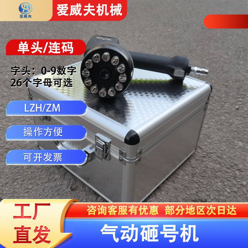 LZH-10手持式钢印打标机金属标牌打码机气动打号机砸号机