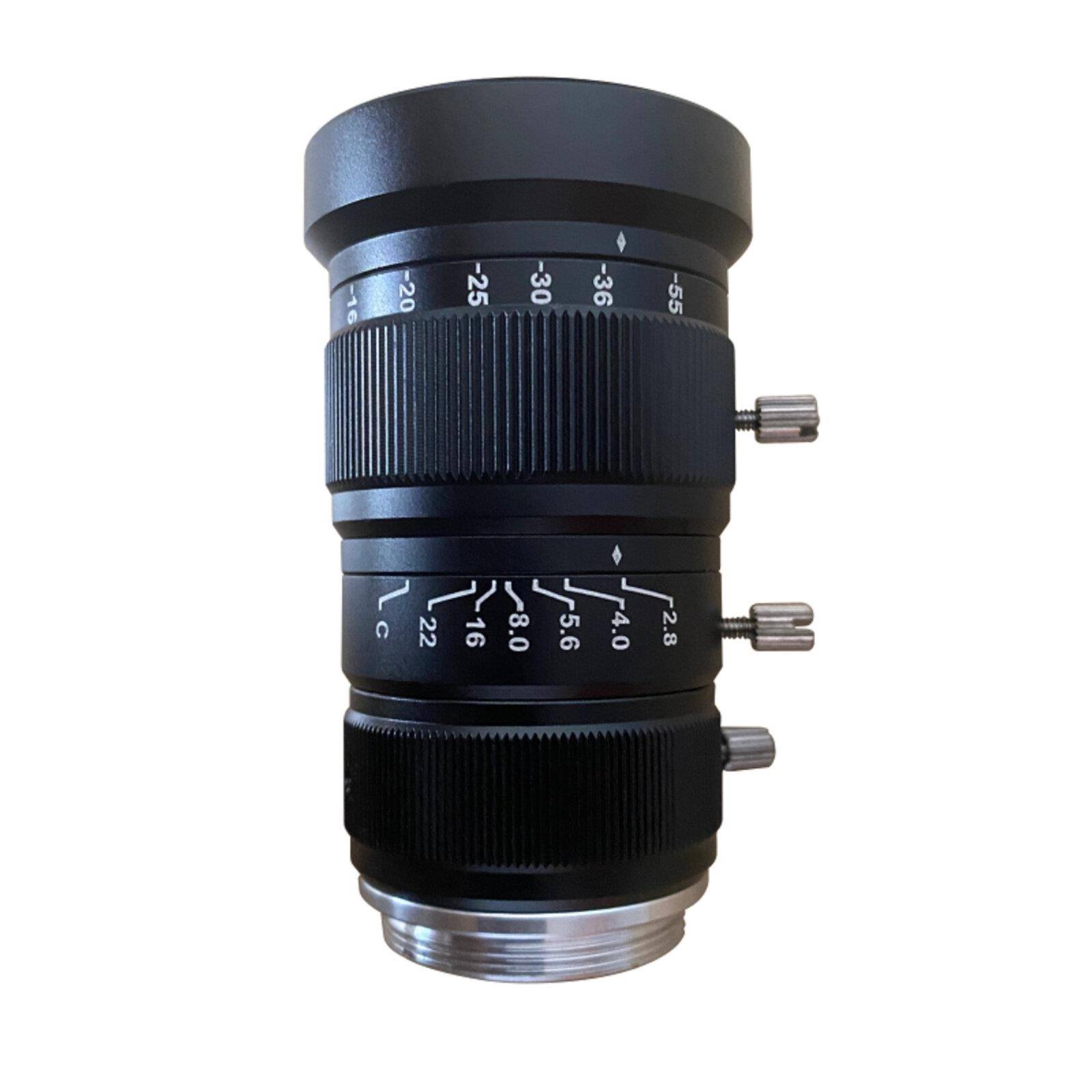 600-1000万像素C接口F2.8低畸变CCTV机器视觉工业手动变焦镜头